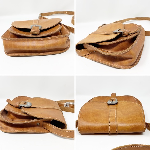 Vintage Handbags - VTG Whip Stitched Leather Bag